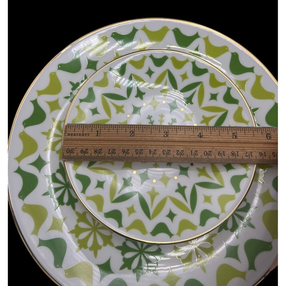 8-Piece Kate Spade NY Luncheon & Tidbit / Appetizer Plates Set Holly Heights - Picture 2 of 11